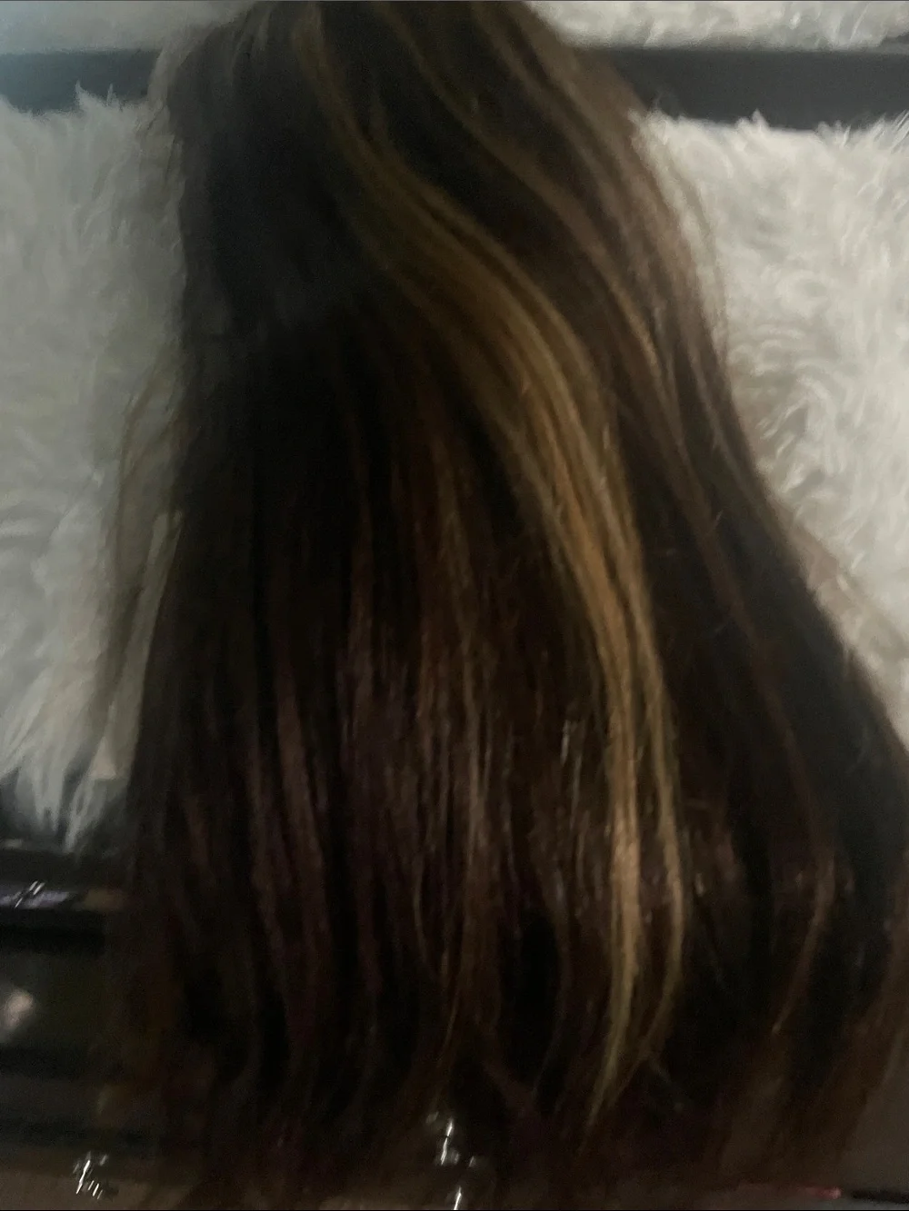 Brown Hair Extension with Blonde Highlights - Women’s Remy-Style Extension
